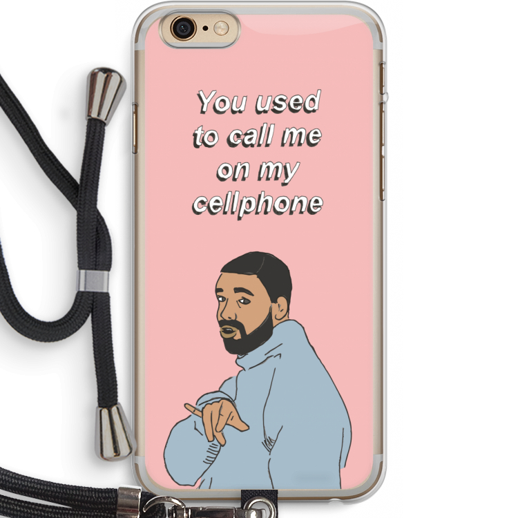Hotline bling: iPhone 6 PLUS / 6S PLUS Transparant Hoesje met koord
