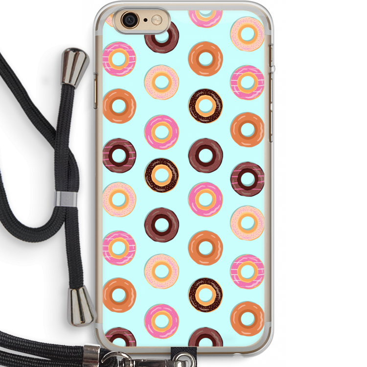 Donuts: iPhone 6 PLUS / 6S PLUS Transparant Hoesje met koord