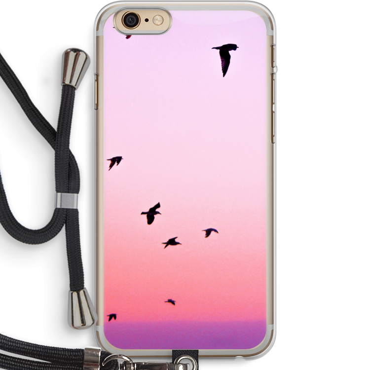 Fly away: iPhone 6 PLUS / 6S PLUS Transparant Hoesje met koord