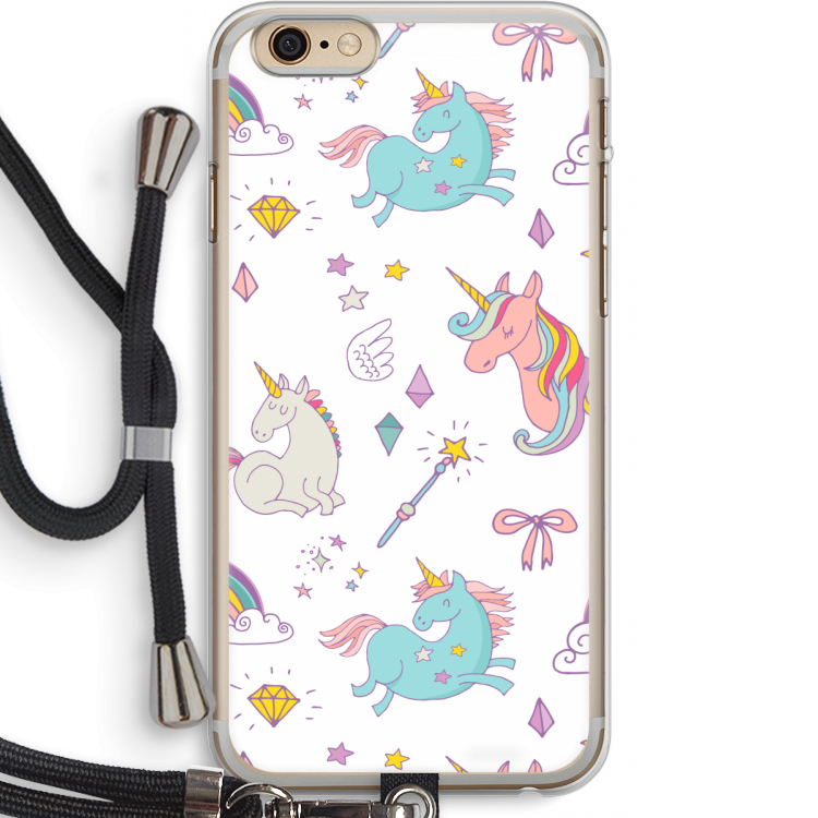 Fantasiewereld: iPhone 6 PLUS / 6S PLUS Transparant Hoesje met koord