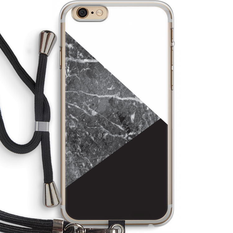 Combinatie marmer: iPhone 6 PLUS / 6S PLUS Transparant Hoesje met koord