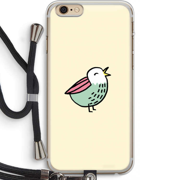 Birdy: iPhone 6 PLUS / 6S PLUS Transparant Hoesje met koord
