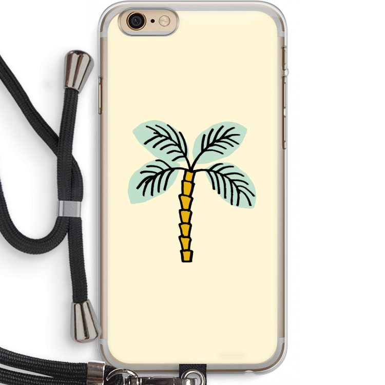 Palmboom: iPhone 6 PLUS / 6S PLUS Transparant Hoesje met koord