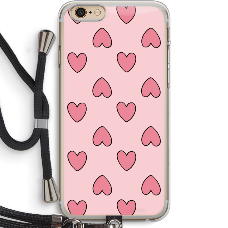 Ondersteboven verliefd: iPhone 6 PLUS / 6S PLUS Transparant Hoesje met koord