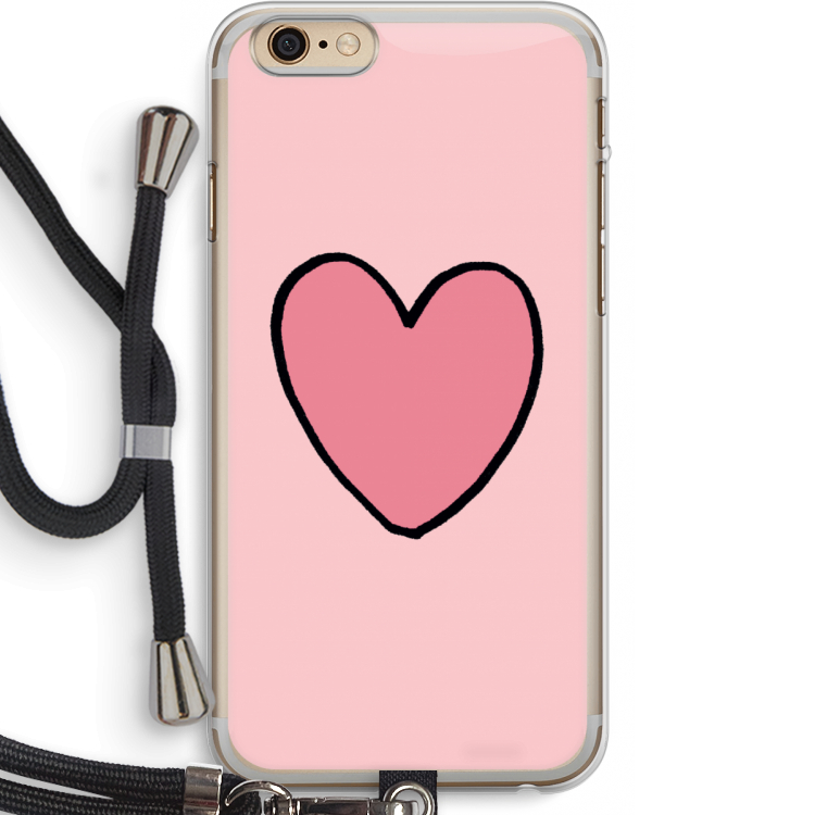 Hartje: iPhone 6 PLUS / 6S PLUS Transparant Hoesje met koord