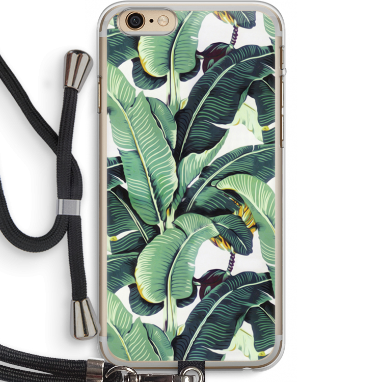 Bananenbladeren: iPhone 6 PLUS / 6S PLUS Transparant Hoesje met koord
