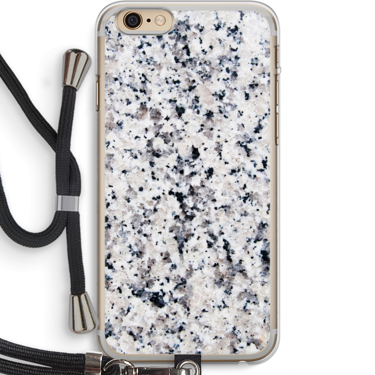 Gespikkelde marmer: iPhone 6 PLUS / 6S PLUS Transparant Hoesje met koord