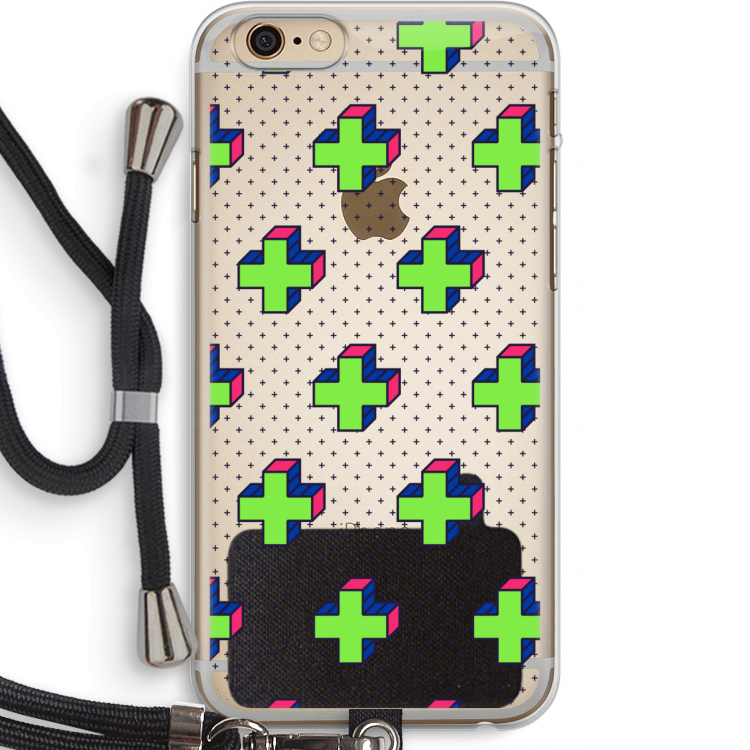8-bit N°10: iPhone 6 PLUS / 6S PLUS Transparant Hoesje met koord