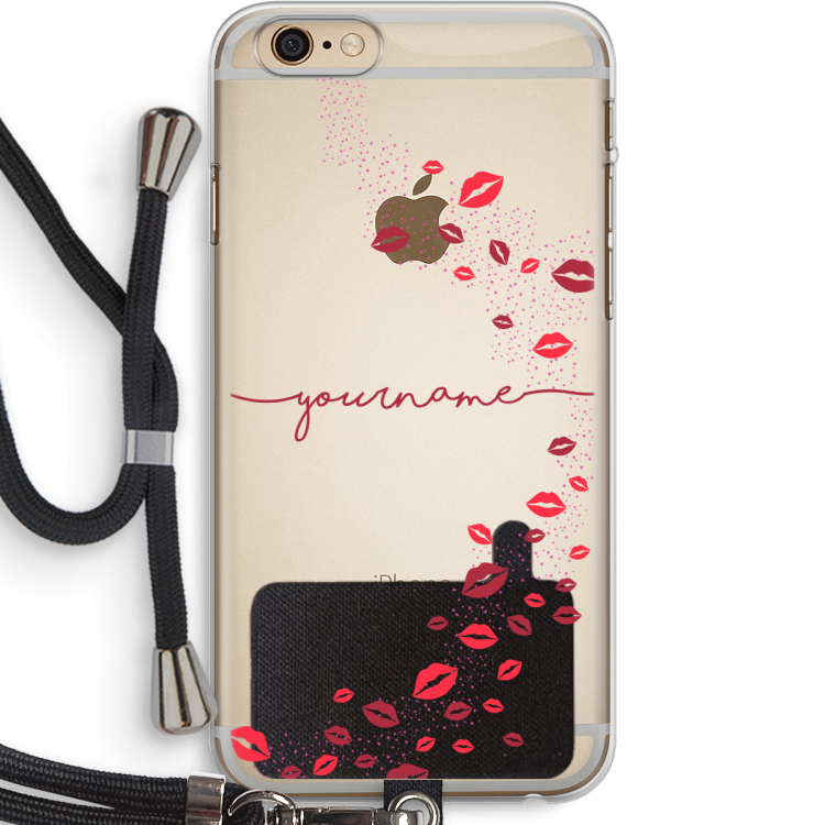 Kusjes: iPhone 6 PLUS / 6S PLUS Transparant Hoesje met koord