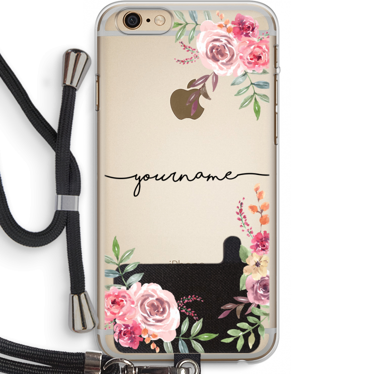 Rozen: iPhone 6 PLUS / 6S PLUS Transparant Hoesje met koord