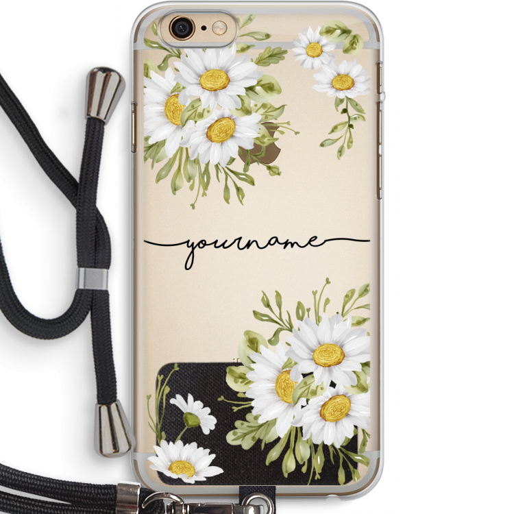 Daisies: iPhone 6 PLUS / 6S PLUS Transparant Hoesje met koord