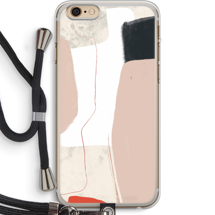 Lava: iPhone 6 PLUS / 6S PLUS Transparant Hoesje met koord
