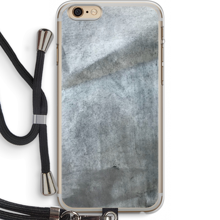 Grey Stone: iPhone 6 PLUS / 6S PLUS Transparant Hoesje met koord