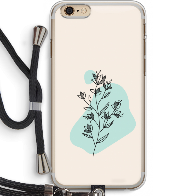 Violets are blue: iPhone 6 PLUS / 6S PLUS Transparant Hoesje met koord