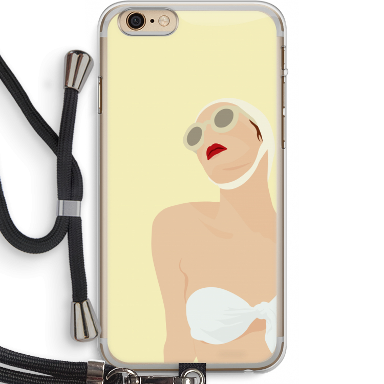 Summer: iPhone 6 PLUS / 6S PLUS Transparant Hoesje met koord
