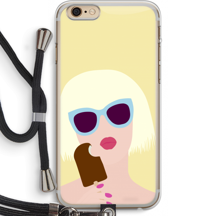 Ice cream: iPhone 6 PLUS / 6S PLUS Transparant Hoesje met koord