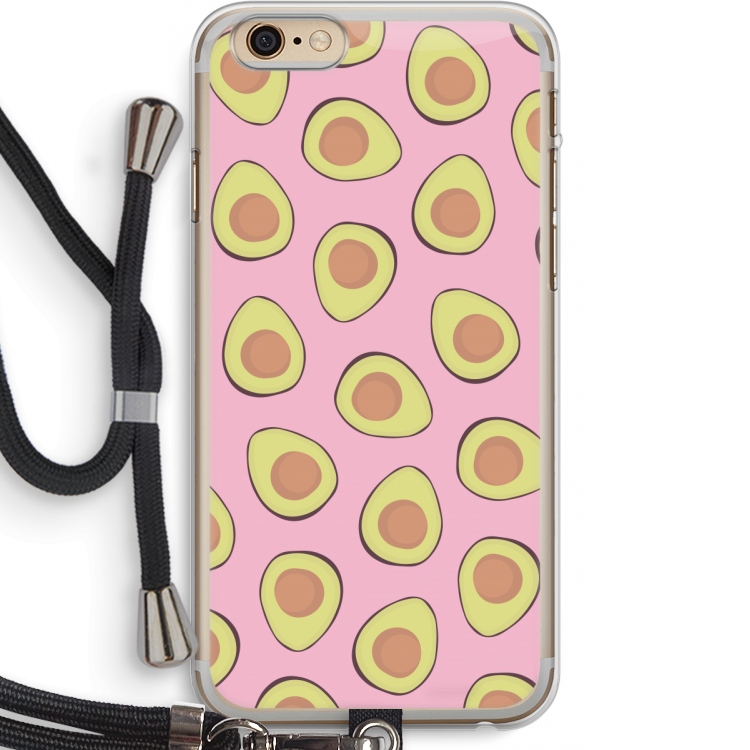 Dancing avocados: iPhone 6 PLUS / 6S PLUS Transparant Hoesje met koord