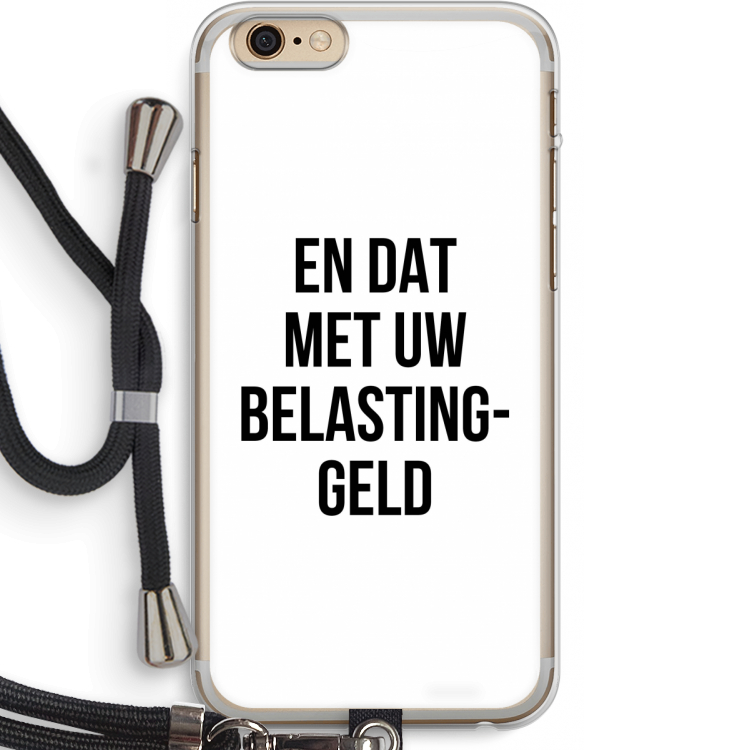 Belastinggeld: iPhone 6 PLUS / 6S PLUS Transparant Hoesje met koord