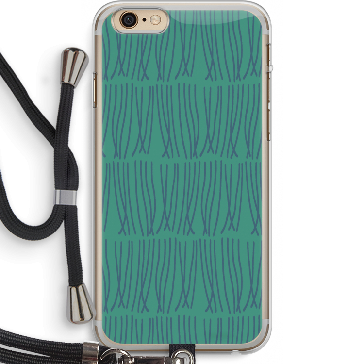 Swirls: iPhone 6 PLUS / 6S PLUS Transparant Hoesje met koord