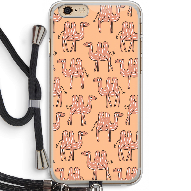Kameel: iPhone 6 PLUS / 6S PLUS Transparant Hoesje met koord