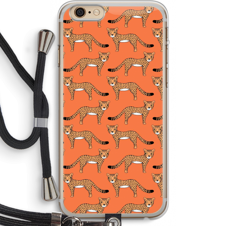 Cheetah: iPhone 6 PLUS / 6S PLUS Transparant Hoesje met koord