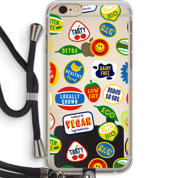 Fruitsticker: iPhone 6 PLUS / 6S PLUS Transparant Hoesje met koord