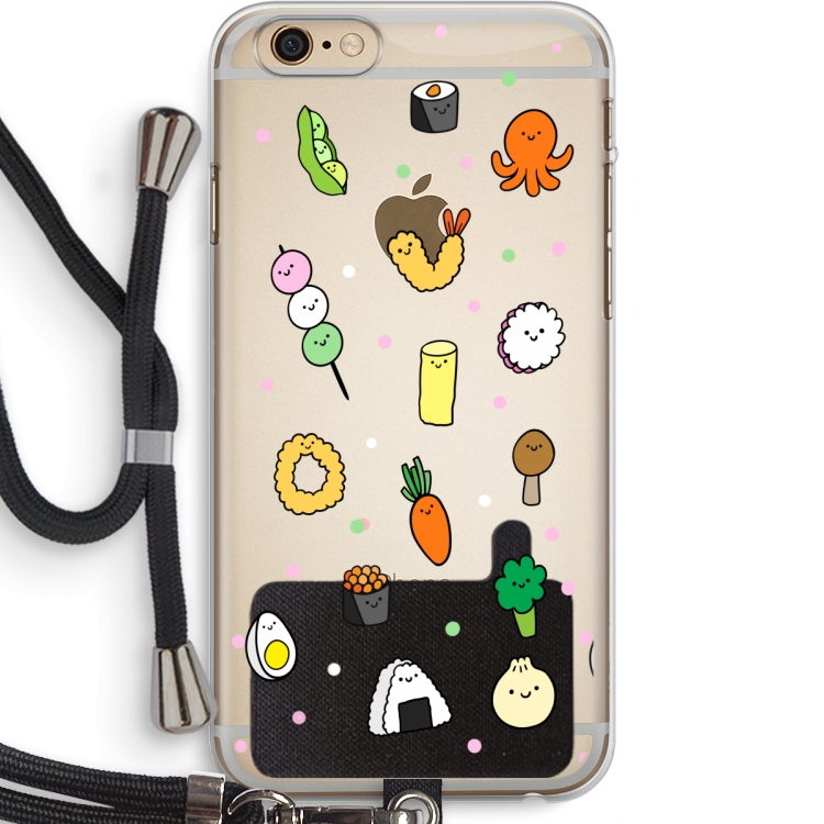 Happy bento friends: iPhone 6 PLUS / 6S PLUS Transparant Hoesje met koord