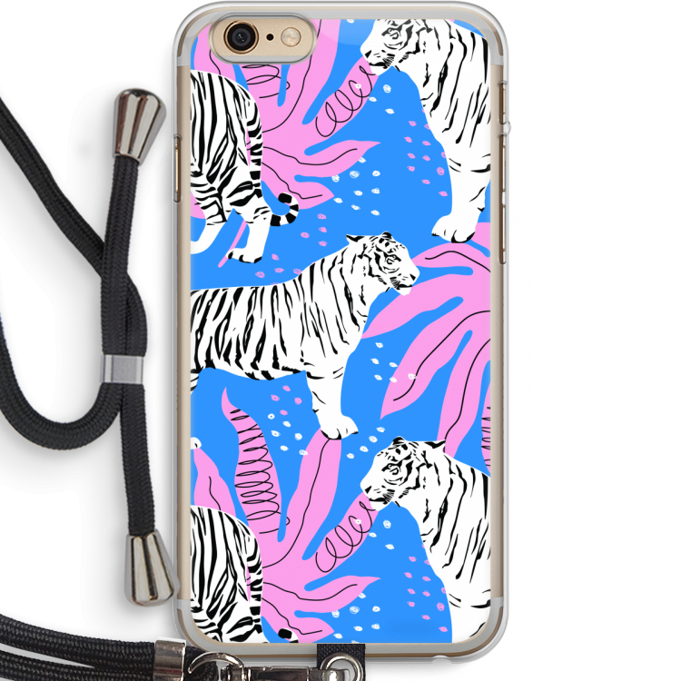 Tijger: iPhone 6 PLUS / 6S PLUS Transparant Hoesje met koord