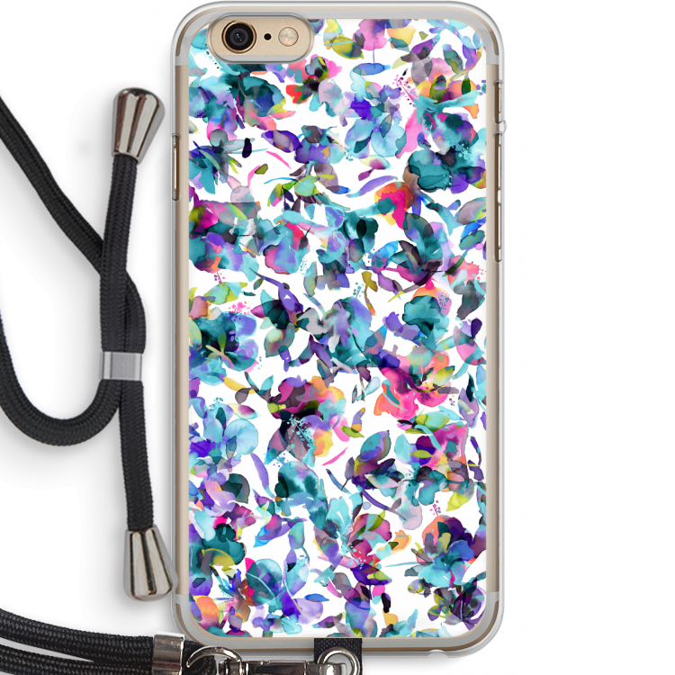 Hibiscus Flowers: iPhone 6 PLUS / 6S PLUS Transparant Hoesje met koord