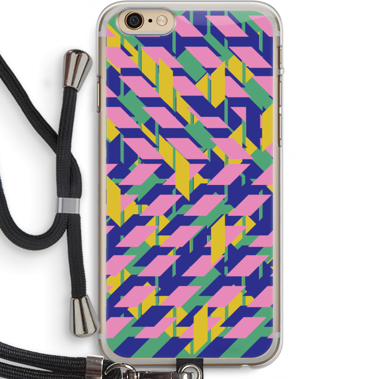 Skew Blush 1: iPhone 6 PLUS / 6S PLUS Transparant Hoesje met koord