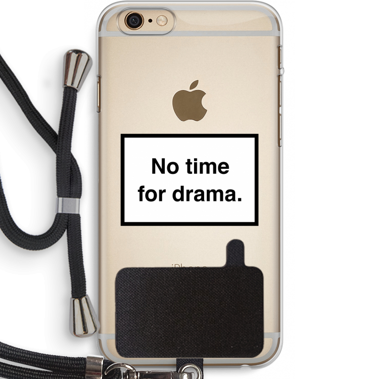 No drama: iPhone 6 PLUS / 6S PLUS Transparant Hoesje met koord
