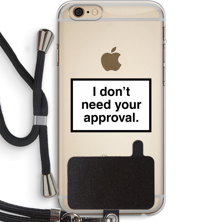 Don't need approval: iPhone 6 PLUS / 6S PLUS Transparant Hoesje met koord