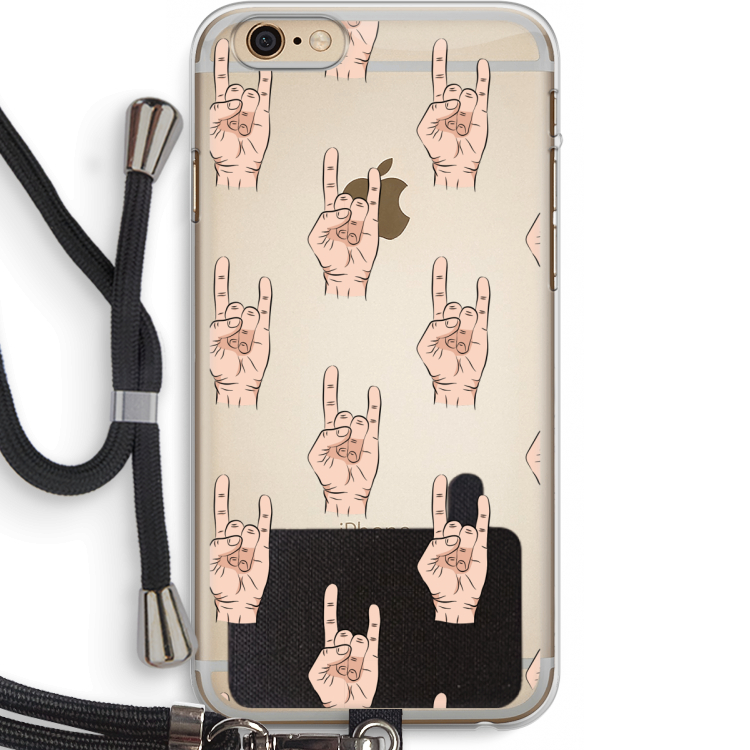 Rock: iPhone 6 PLUS / 6S PLUS Transparant Hoesje met koord