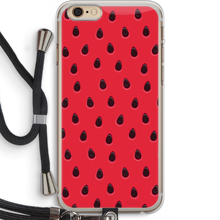 Watermelon: iPhone 6 PLUS / 6S PLUS Transparant Hoesje met koord