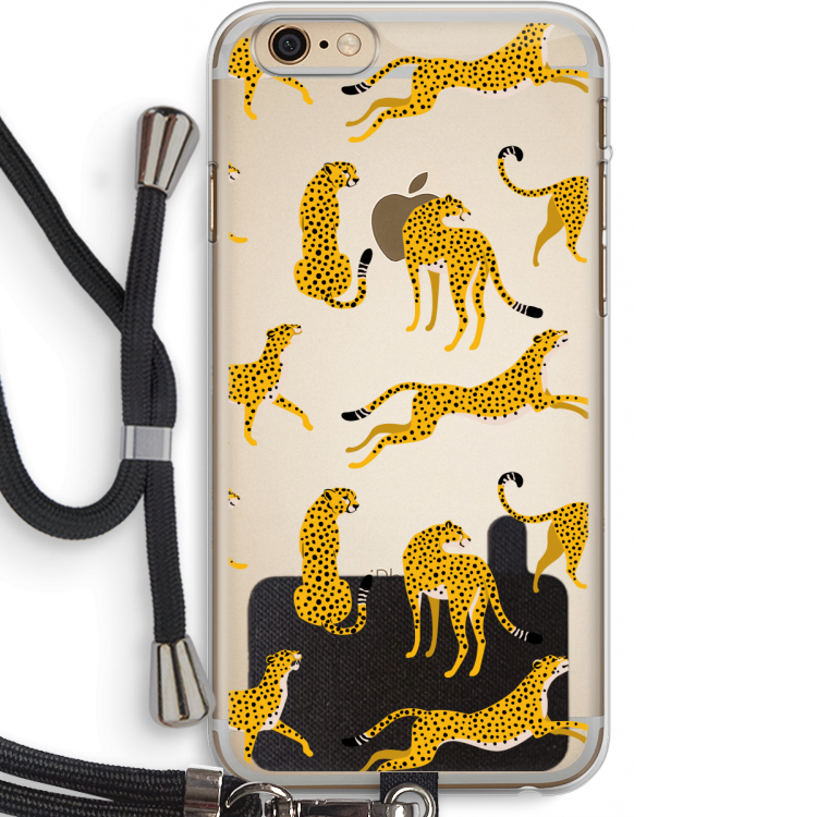 Luipaard: iPhone 6 PLUS / 6S PLUS Transparant Hoesje met koord