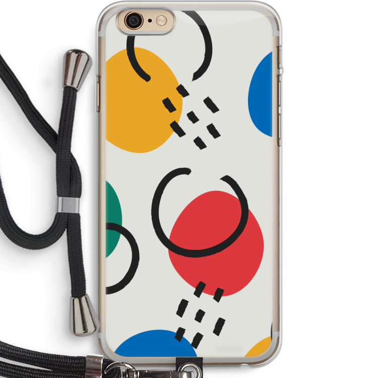 Illustratieve pop 3: iPhone 6 PLUS / 6S PLUS Transparant Hoesje met koord