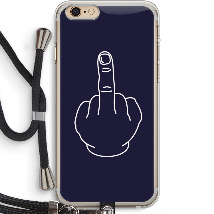 F**k U: iPhone 6 PLUS / 6S PLUS Transparant Hoesje met koord