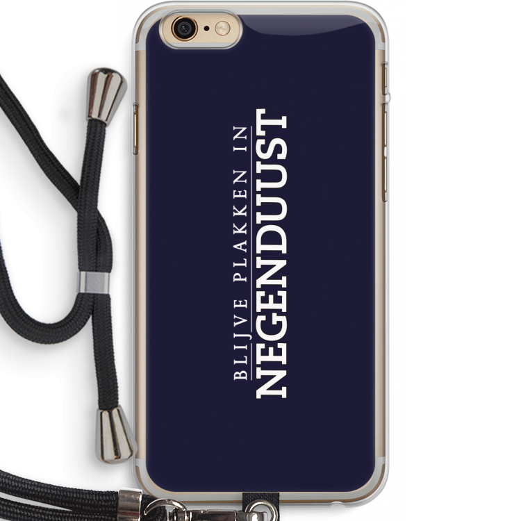 Blijve plakken in Negenduust: iPhone 6 PLUS / 6S PLUS Transparant Hoesje met koord