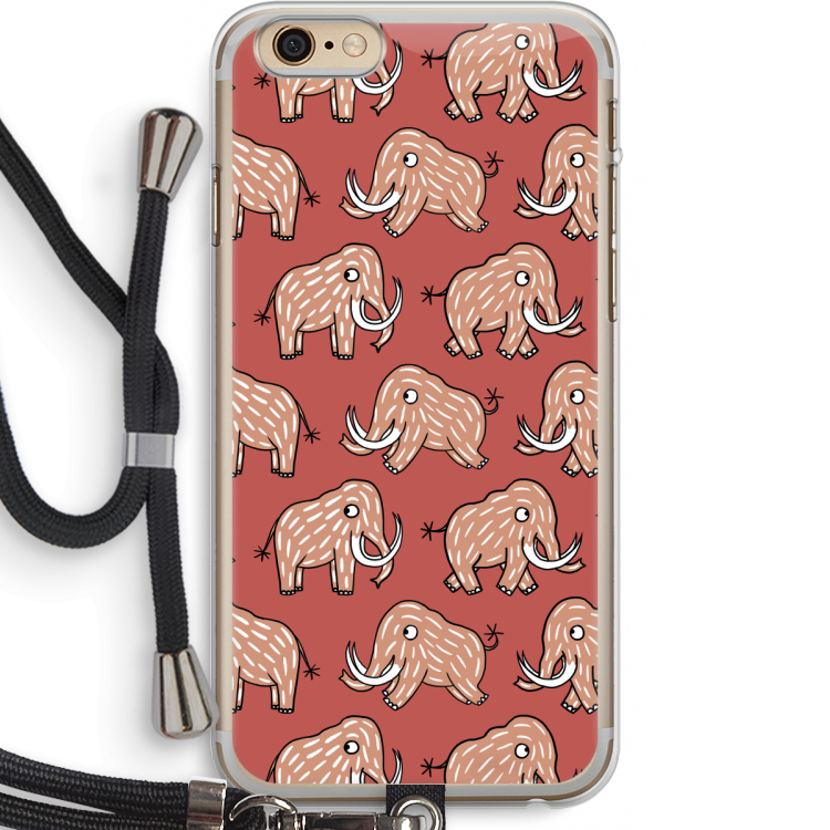 Mammoet: iPhone 6 PLUS / 6S PLUS Transparant Hoesje met koord