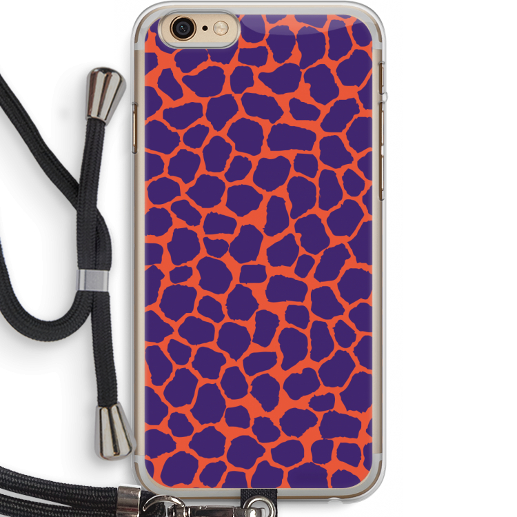 Purple Giraffe: iPhone 6 PLUS / 6S PLUS Transparant Hoesje met koord