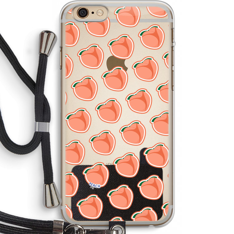 Just peachy: iPhone 6 PLUS / 6S PLUS Transparant Hoesje met koord