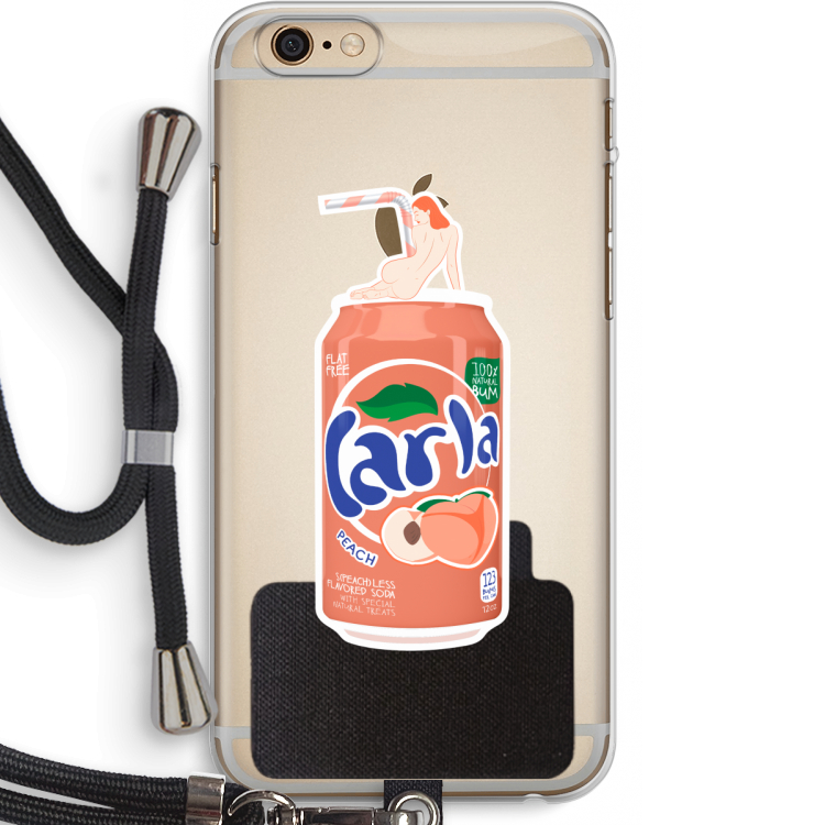 S(peach)less: iPhone 6 PLUS / 6S PLUS Transparant Hoesje met koord