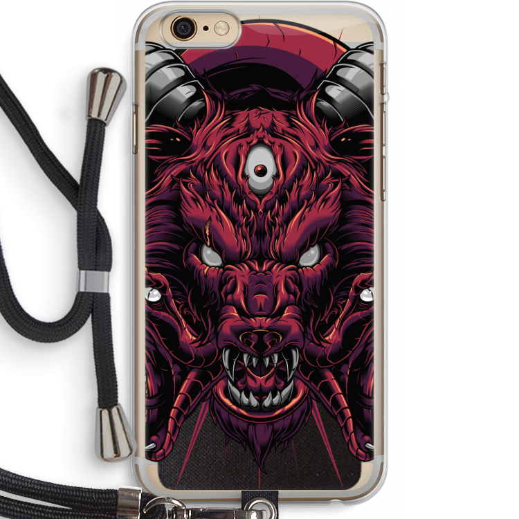 Hell Hound and Serpents: iPhone 6 PLUS / 6S PLUS Transparant Hoesje met koord