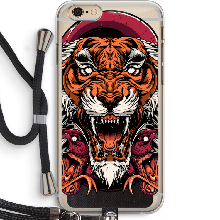 Tiger and Rattlesnakes: iPhone 6 PLUS / 6S PLUS Transparant Hoesje met koord