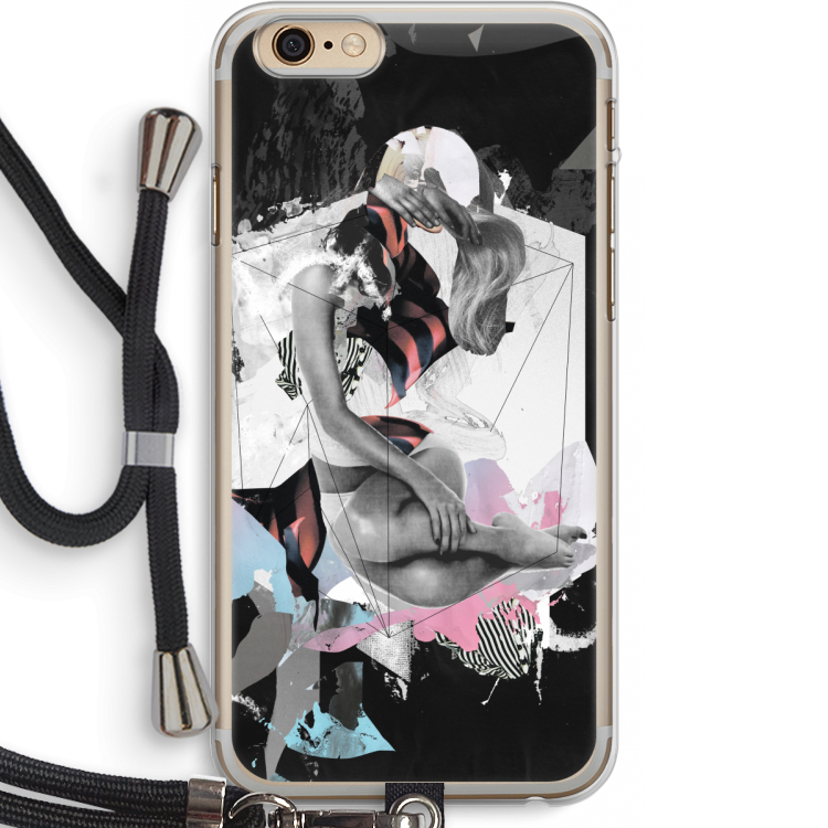 Camouflage de sommeil: iPhone 6 PLUS / 6S PLUS Transparant Hoesje met koord