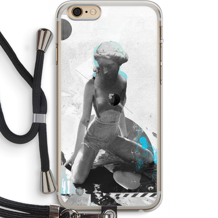 I will not feel a thing: iPhone 6 PLUS / 6S PLUS Transparant Hoesje met koord