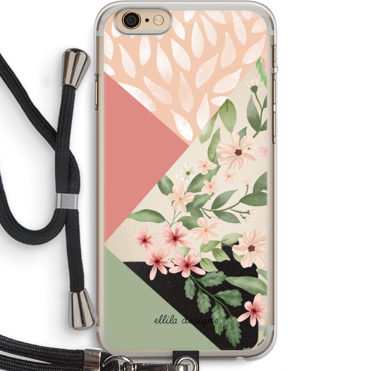 Sweet heaven geometrics: iPhone 6 PLUS / 6S PLUS Transparant Hoesje met koord