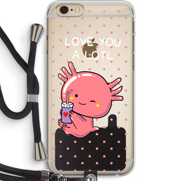 Love You A Lotl: iPhone 6 PLUS / 6S PLUS Transparant Hoesje met koord