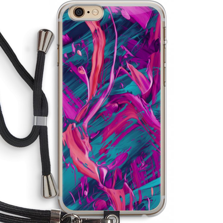 Pink Clouds: iPhone 6 PLUS / 6S PLUS Transparant Hoesje met koord