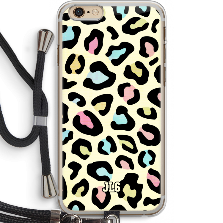 Leopard pattern: iPhone 6 PLUS / 6S PLUS Transparant Hoesje met koord